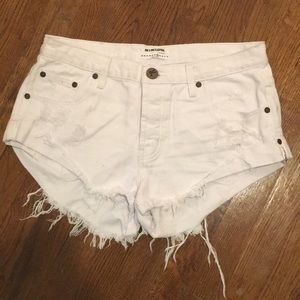 ONE X ONETEASPOON white denim shorts